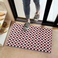 thumbnail image 2 of Red Black White Checkered Pattern Door Rugs,Washable Non Slip Door Mats Indoor,Decorative Door Mats,Entry Mat Indoor for Entrance,Bedroom,Kitchen,Bathroom,16"x24", 2 of 6