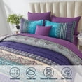 thumbnail image 3 of Juego de edredón Cottolester Boho Queen, tamaño 8 piezas, color aguamarina, 3 of 8