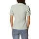 thumbnail image 3 of Camisa de cuadros para mujer INSPIRE CHIC con cuello Peter Pan, mangas cortas abullonadas, blusa de botones en color verde claro XS, 3 of 6