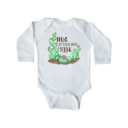

Inktastic Hug At Your Own Risk Cacti and Succulents Gift Baby Boy or Baby Girl Long Sleeve Bodysuit