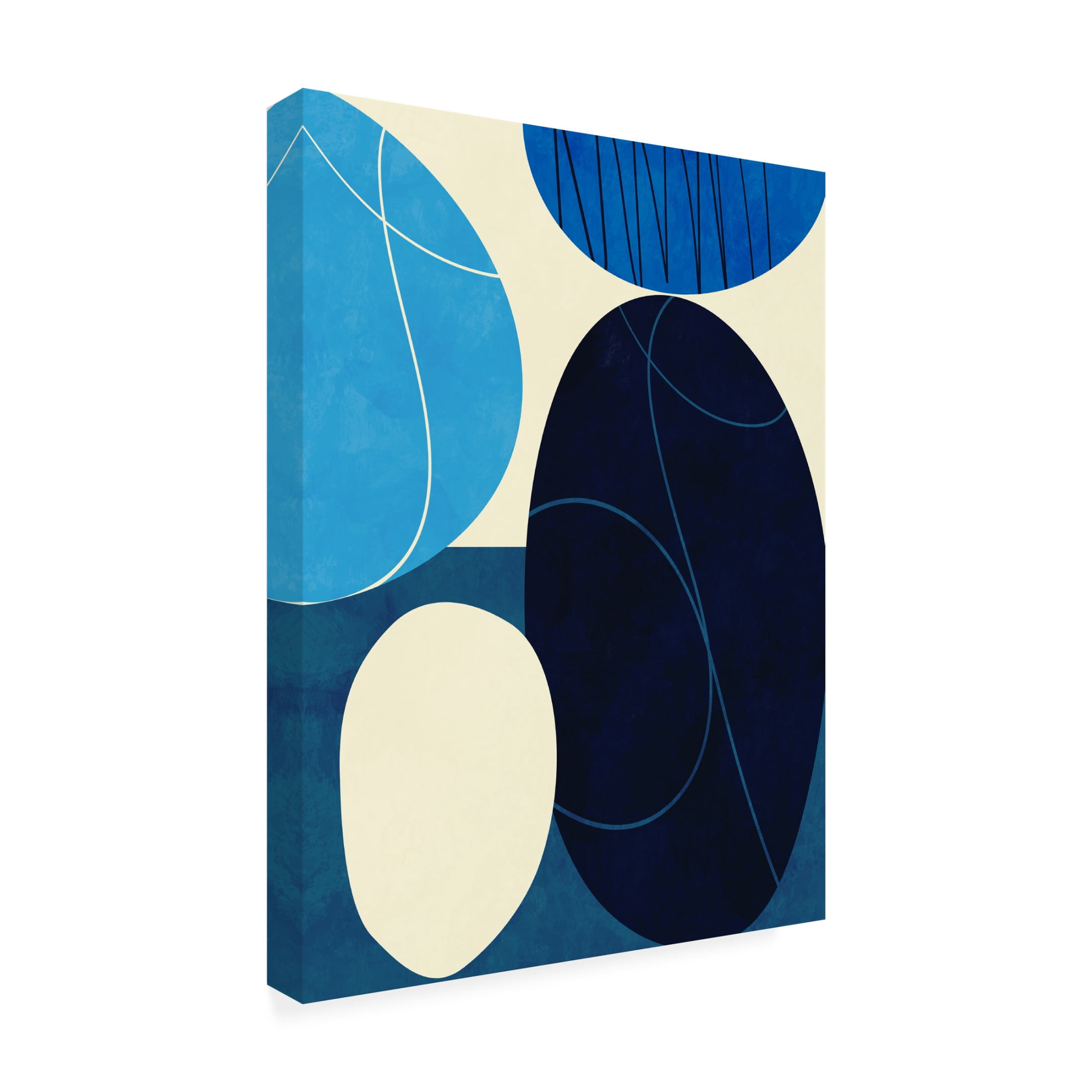 Trademark Fine Art Ana Rut Bre Shapes Play3 3blue Canvas Wall Art