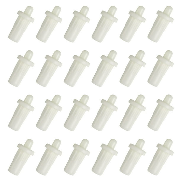 Uxcell 7.5mm Clavos de Reparación para Puertas de Gabinete, Pasadores de Resorte para Conector de Panel de Puerta, Blanco, 24 Pcs