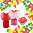 thumbnail image 4 of Valentine's Day Pink Snack Candies Chocolate Dispenser, 5.730x3.5x3.5 in. for Holiday Yummy Treats Parties Decoration & Custom Storage Carrier, 4 of 7