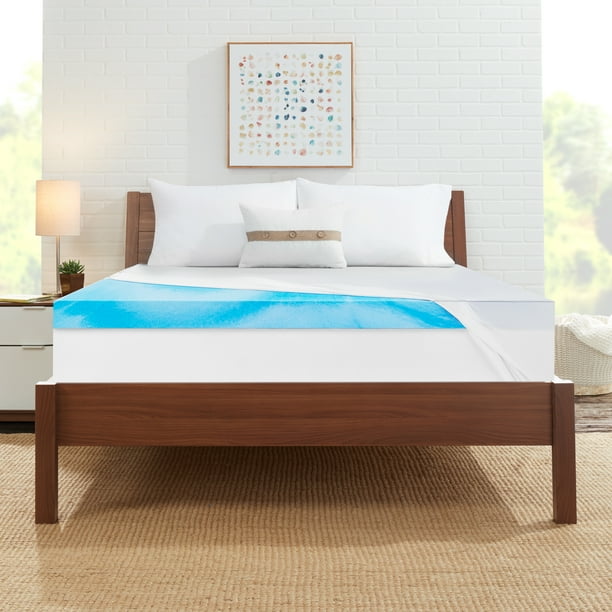 Homedics 3 Inch Memory Foam Cooling Mattress Topper With Washable Activechill Cover King Walmart Com Walmart Com