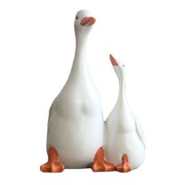 Resin Resin Statue Crafts Garden Figurines Figures Waterproof Christmas Gifts Art Duck Figurine Mother for Bedroom Patio Decoration , L 10X15cm
