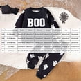 thumbnail image 4 of GCETTIC Toddler Boy Girl Halloween Outfit Boo Crewneck Sweatshirt Pants Set Baby Fall Winter oversize Clothes Black,12-18 Months, 4 of 5