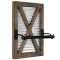 thumbnail image 3 of Autumn Alley Large Galvanized Barn Door Rustic Farmhouse Toilet Paper Holder – Wall Mounted Rustic Bathroom Decor, 3 of 7