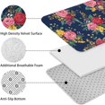 thumbnail image 5 of Pioneer Flower Floral Print Pattern Bathroom Rugs Sets 3 Piece,Toilet Cover Set,Absorbent Non Slip Bathroom Mats Sets with U-Shaped Contour Rug Toilet Rug Set, 5 of 5