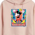 thumbnail image 3 of Disney - Mickey Music Is Life - Juniors Cropped Pullover Hoodie, 3 of 5