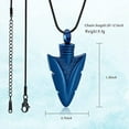 thumbnail image 2 of 316L Stainless Steel Tribal Spearpoint Arrowhead Urn Necklace for Men / Women : Arrowhead Cross Memorial Pendant Cremation Ash Jewelry Bereavement Keepsakes Gift for Loss of a Loved One, 2 of 7