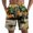 Dark Green, variant on JULMCOMO Men's Hawaiian Beach Shorts Summer Tropical Print Sport Shorts Drawstring Elastic Waist Casual Surfing Shorts with Pockets Blue L