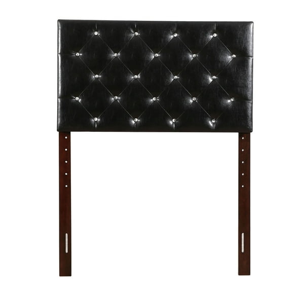 Home Bedroom Furniture Super Nova 2 Black Tufted Full Headboard