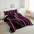 thumbnail image 3 of Castle Fairy Swirl Lines Full Size Comforter Sets,Geometric Spiral Stripes Bedding Sets, 3 of 8