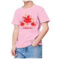 thumbnail image 4 of LUOGENLI Boys T Shirts Size 7 Children's Summer Short Sleeve T Shirt International Day Maple Leaf Cartoon Print Comfortable Loose Tops Children's Clothing Boys Shirts Size 14-16 Set 4-5 Years, 4 of 4