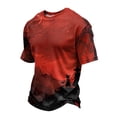 thumbnail image 2 of DORKASM Mens Halloween Shirts Short Sleeve Pumpkin Comfy Tshirt Crew Neck Ghost Graphic Spooky 2026 T Shirt Skeleton Fall Winter Fashion Pullover Red 3XL, 2 of 6