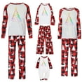thumbnail image 7 of Mifsaly Matching Christmas Pajamas for Family Loose Pjs 2 Piece Homewear Sets Xmas Tree Print Long Sleeve Pullover Sleepwear Baggy Wide Leg Plaid Pants 2025 Holiday Festival Loungewear Funny Gifts, 7 of 7