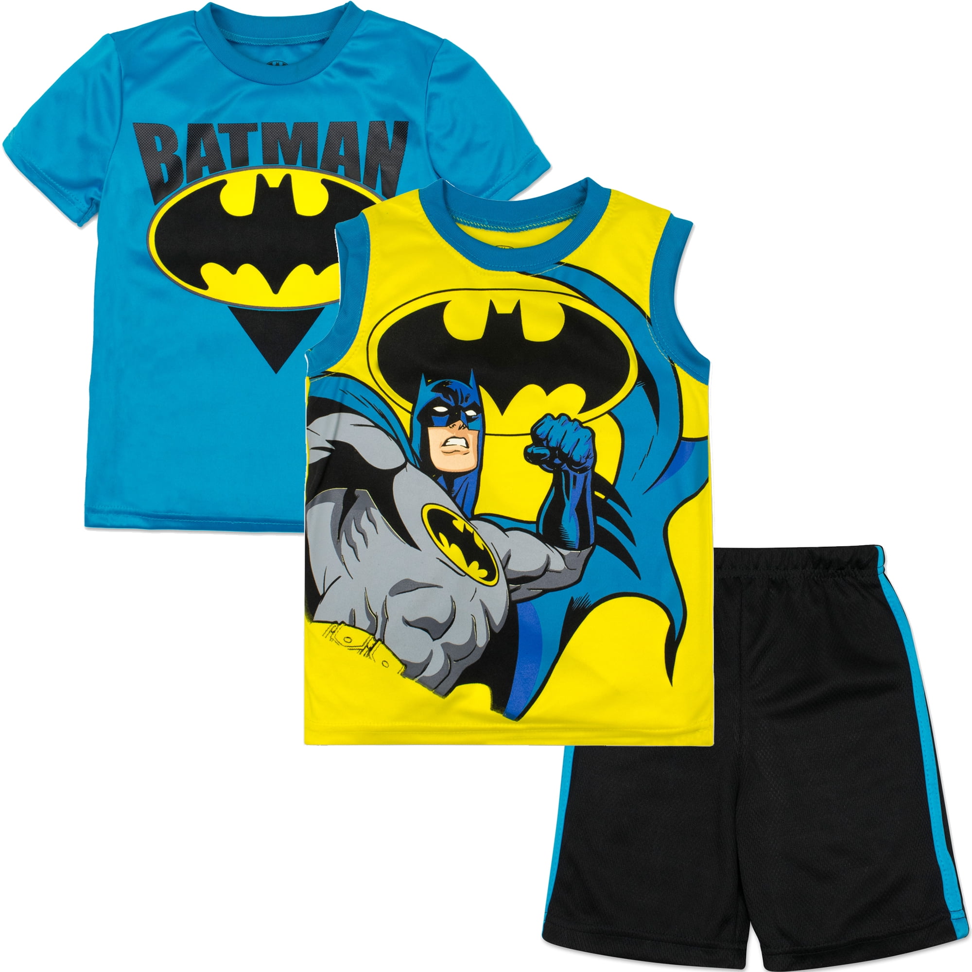 Outdoor Sports Set BATMAN Warner Bros Shorts Set for Boys 2 Pack Drawstring Shorts