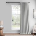 thumbnail image 2 of Exclusive Fabrics  Lounge Embossed Velvet Curtains - Room Darkening Rod Pocket Curtain for Bedroom & Living Room (1 Panel) 50 X 84 - Silver, 2 of 5