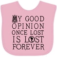thumbnail image 3 of Inktastic Jane Austen Good Opinion Quote Girls Baby Bib, 3 of 4