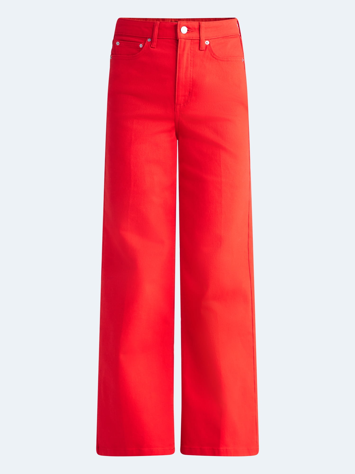 Free Assembly Women's and Women’s Plus Crease Wide Leg Trouser Jeans, 32" Inseam, Sizes 0-20