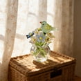 thumbnail image 5 of Rijanmt Handmade Glass Vase with Crystal Flower Decor,2.36" H Mini Glass Planter with Colorful Daisy Floral & Bird,Matching Real Flower Arrangements,For Home Office Table Centerpieces,Gift for Mom,B, 5 of 6