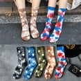 thumbnail image 2 of Sofullue Star Tie-Dye Cotton Crew Socks Winter Warm Terry Basketball Skateboard Hosiery, 2 of 19