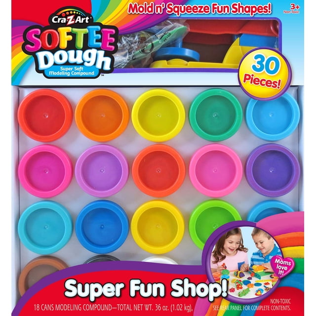 Set de té Play Dough Cra-Z-Art Super Rainbow con 18 latas