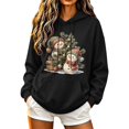thumbnail image 3 of Zynoxe Womens Ugly Christmas Sweatshirt Adjustable Drawstring Hooded Sweatshirt Casual Long Sleeve Pullover Hoodie Fashionable Print Sweatshirt for Women with Kangaroo Pocket S, 3 of 6
