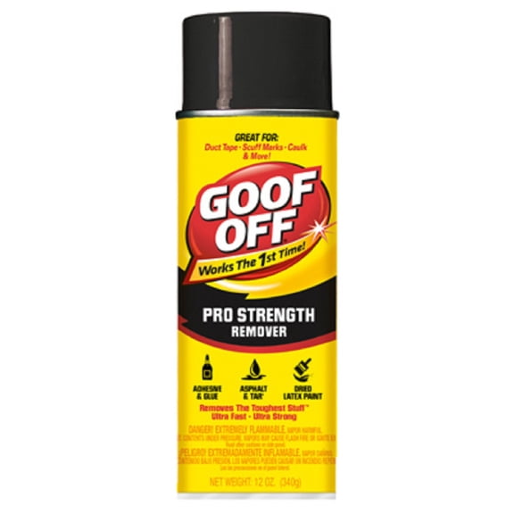 Goof Off FG658 12 oz Can Of Pro Strength Aerosol Paint Remover - Quantity of 3 Cans