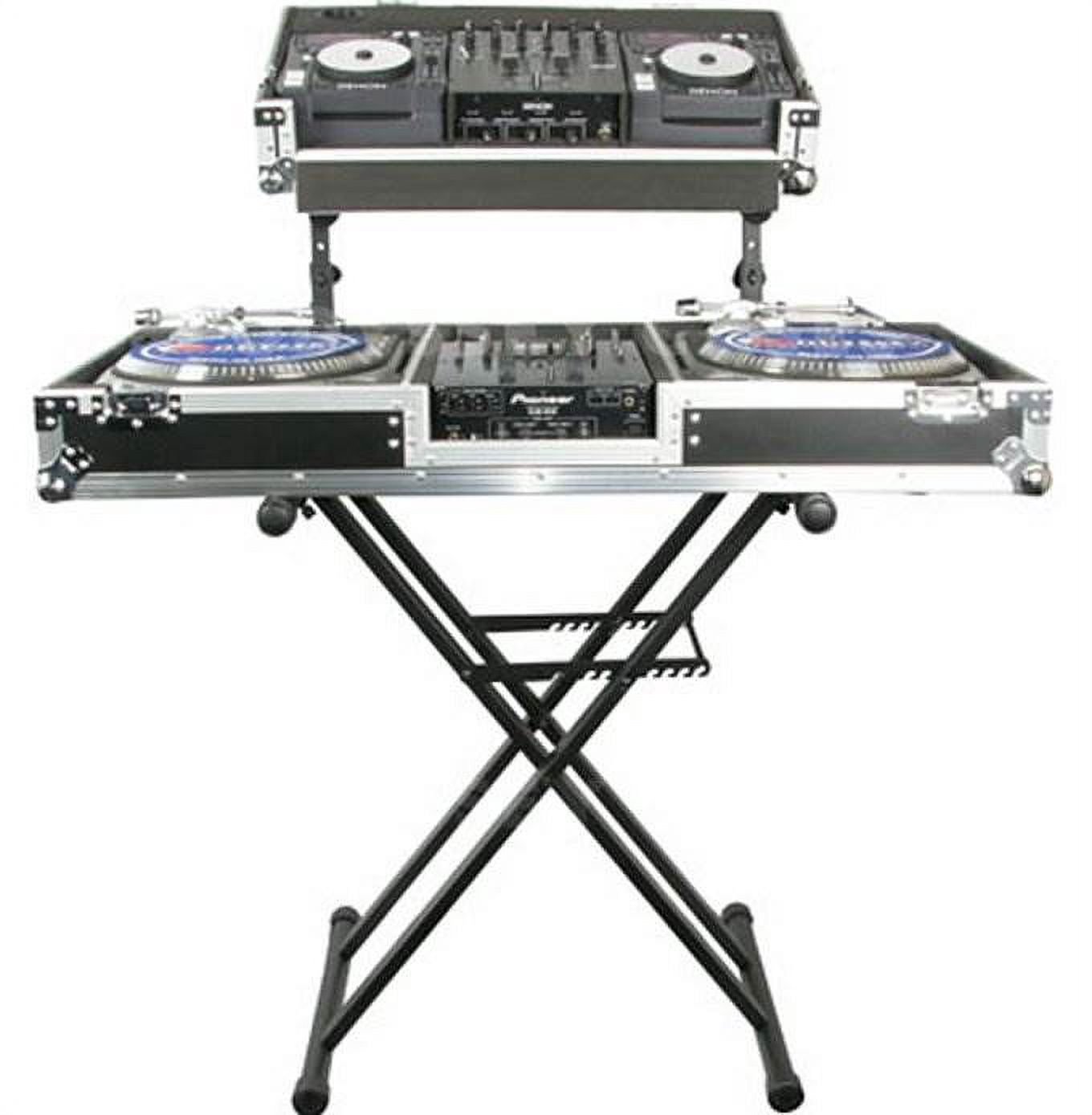 NEW! Odyssey Cases LTBXS2 DJ Coffin/Keyboard/Laptop Folding Dual Tier X-Stand