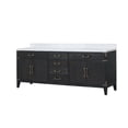 thumbnail image 2 of Laurel 84 in W x 22 in D Black Oak Double Bath Vanity and Carrara Marble Top, 2 of 5