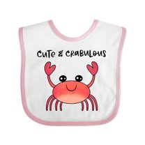 Inktastic Cute and Crabulous Funny Crab Boys or Girls Baby Bib
