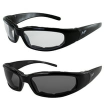 2 Pairs MF Chill Glasses (Black Frame, Clear/Smoke Lens)