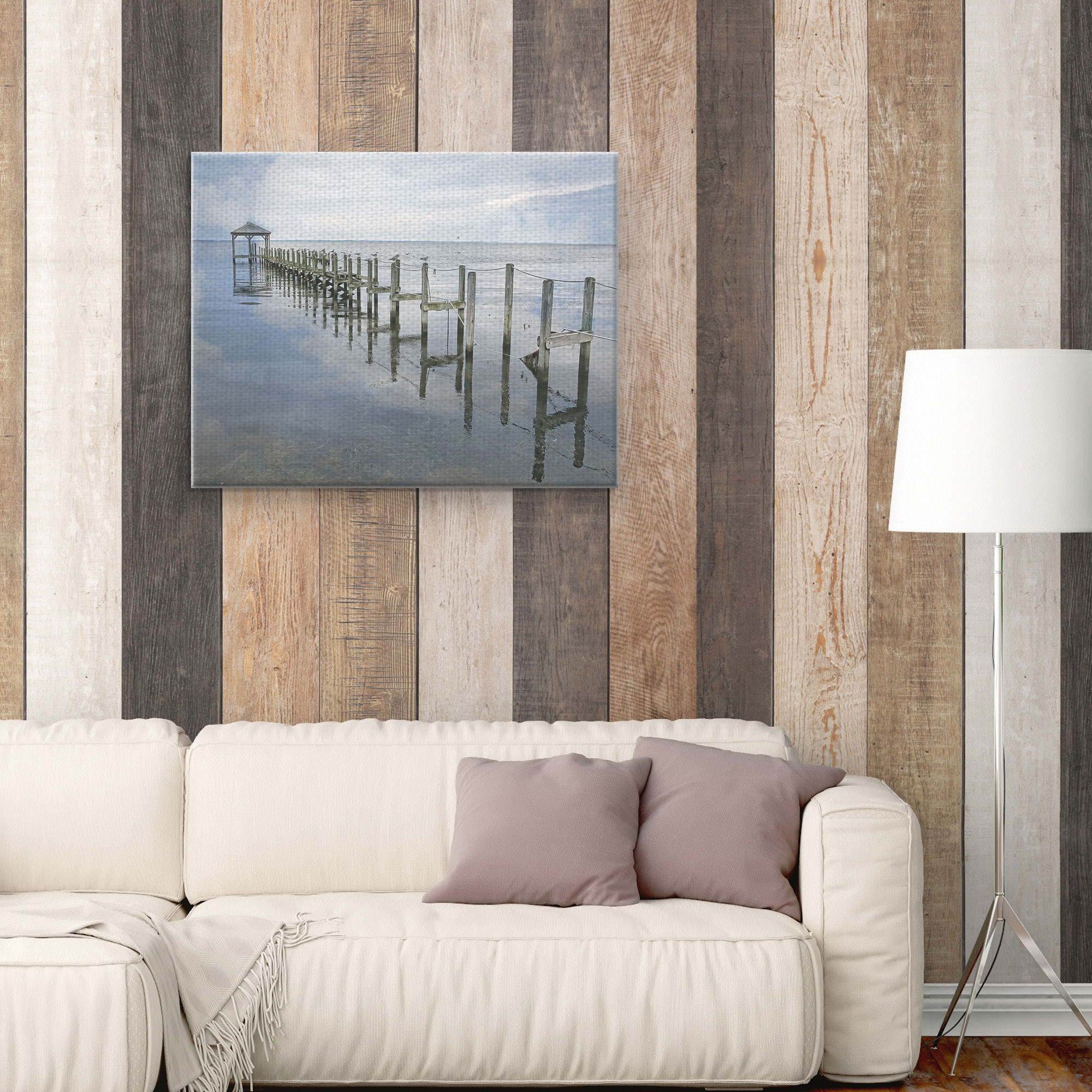 Masterpiece Art Gallery Gulls Night Out On The Sea By Lillis Werder Canvas Art Print 22" x 28"