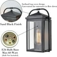 thumbnail image 3 of Outdoor Wall Lantern Black Anti-Rust Wall Sconce Exterior Light Fixture, 3 of 7