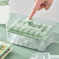 Ice Cube Trays with Lid and Bin, Set of 28 Square Molds for Easy Release, Ice Storage Container Set for Kitchen, Fridge, and Freezer Organization