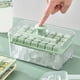 thumbnail image 1 of Bandejas para cubitos de hielo, bandeja para cubitos de hielo con tapa y recipiente, 28 moldes cuadrados para cubitos de hielo, fácil desmoldar y ahorra espacio, juego de contenedores para cubitos, 1 of 7