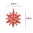 thumbnail image 4 of 6Pcs White Red Wooden Snowflakes Christmas Pendant Ornaments For Tree Hanging, 4 of 6