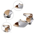 thumbnail image 7 of JAJAHO Girls Latin Dance Shoes Suede Sole Ballroom Performance Dance Buckle Low Heels Tango Footwear For Kids 4-12 Years Stylish Shoe, 7 of 7