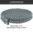 thumbnail image 6 of Endoto Thick Rope Shoe Laces for Air Force 1, Chunky Twisted Round Cotton Shoelaces with DIY Custom Accessories for AF Sneaker Shoes(Color:Grey,Size:12.7MM), 6 of 7