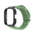 thumbnail image 1 of Funda protectora de correa de reloj 2 en 1, funda con correa de repuesto ajustable de silicona para Redmi Watch 3, color verde claro, 1 of 10