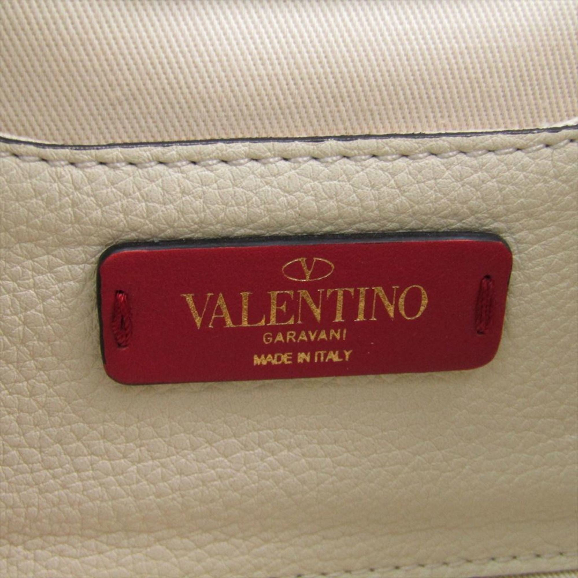 Authenticated Used Valentino Garavani Joylock Handle Bag PW2B0A55VSL Unisex Leather Handbag,Shoulder Bag Off-white -