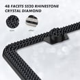 thumbnail image 5 of Bling License Plate Frame for Women,2 Pack Premium Stainless Steel Rhinestone License Plate Holder,Handmade Glitter Crystal Diamond Girl Lincense Plate Tag Cover,Bedazzled Sparkly-Black, 5 of 9