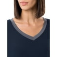 thumbnail image 5 of Fruit of the Loom Women's Soft & Breathable V-Neck Short Sleeve Top & Pajama Pant Set, Sizes S-4X, 5 of 11