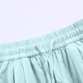 thumbnail image 7 of ClodeEU Women's Ice Silk Quick Dry Wide Leg Knee Length Shorts with Side Pockets,Drawstring Elastic Waist Casual Summer Bermuda Pants Sky Blue,Womens Plus XL, 7 of 7