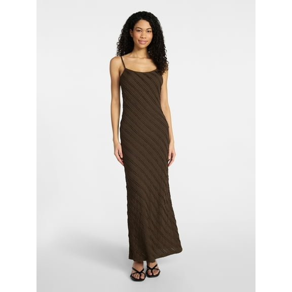 No Boundaries Sleeveless Ruffle Maxi Dress, Women's XXS-XXL