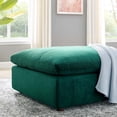 thumbnail image 3 of Modway Commix Down Filled Overstuffed Performance Velvet Ottoman in Green, 3 of 7