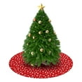 thumbnail image 3 of Christmas Tree Skirt,Red Christmas Tree Pattern Christmas Tree Decor with Red Ribbon Ties,Round Shape,Christmas Decorations for Home 36"x36", 3 of 7