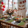 thumbnail image 5 of Sage Green Black Round 13 Inch Placemats Set of 8, Farmhouse Striped Modern Abstract Art HeatResistant Non Slip Place Mats for Dining Table, Wipeable Braided Kitchen Table Mats for Housewarming, 5 of 9