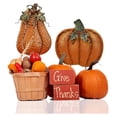 thumbnail image 3 of Metal Garden Stake Fall Decor Decorative Autumn Yard Sign for Thanksgiving Harvest - Outdoor Lawn Stakes Decoration Walkway Patio Pathway Décor (Pumpkin Stake), 3 of 7